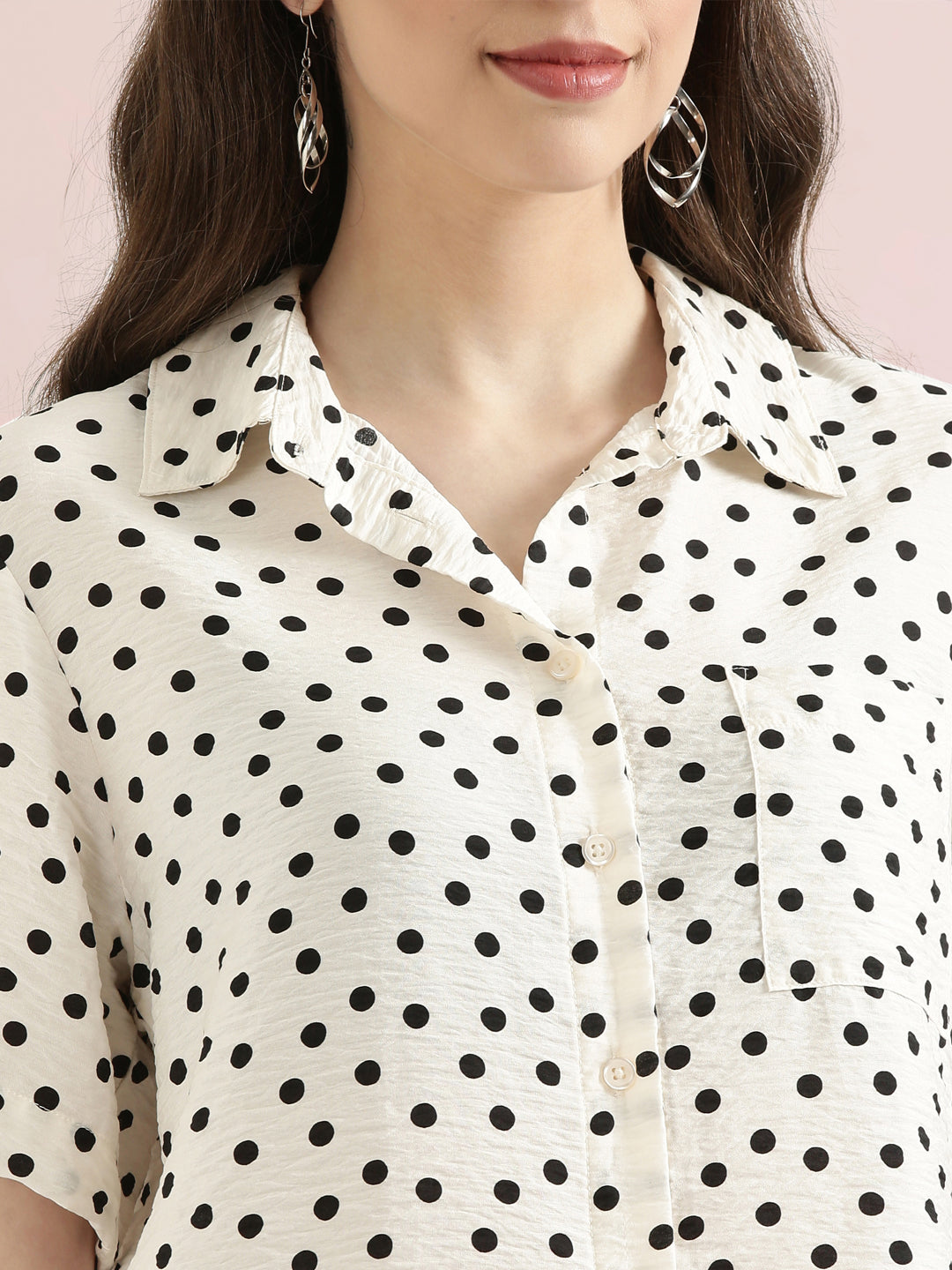 Airflow Hammered Classic Collar Printed Casual Shirt