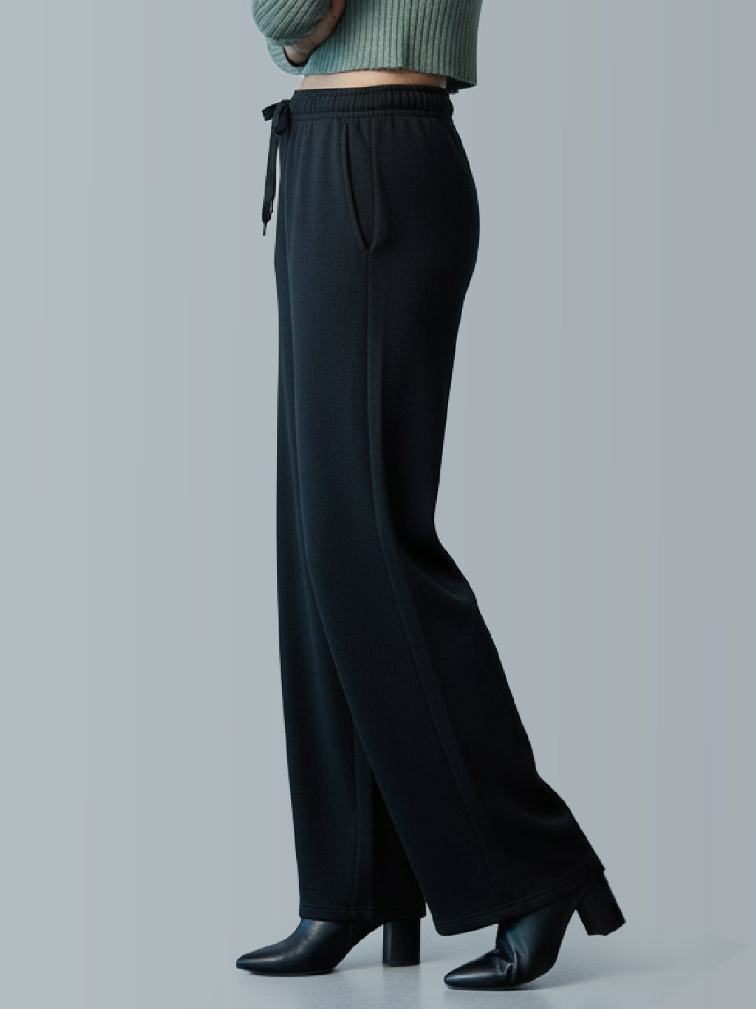 Black Fleece Wide Pant