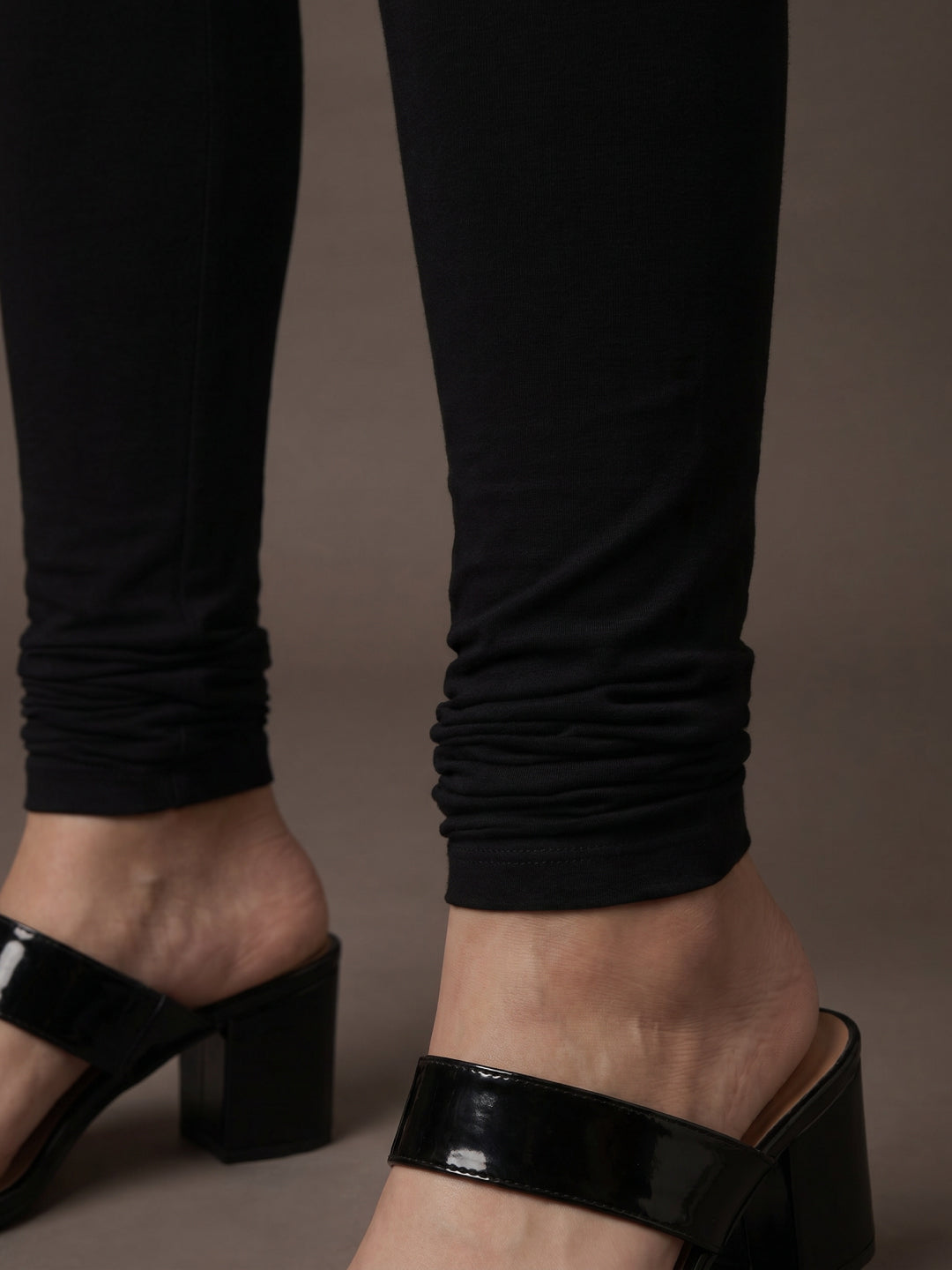 Black Cotton Stretch Churidar