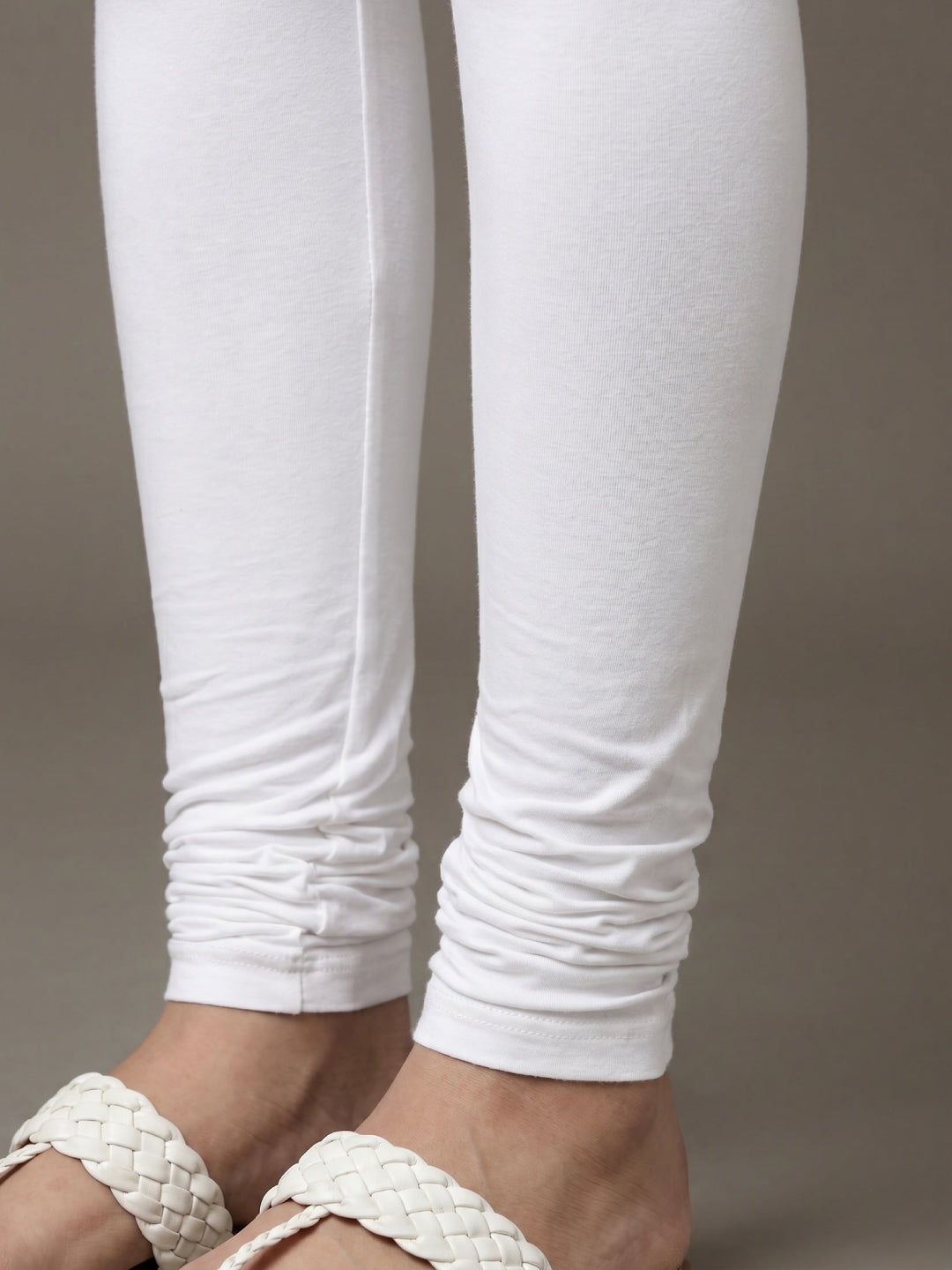 White Cotton Stretch Churidar