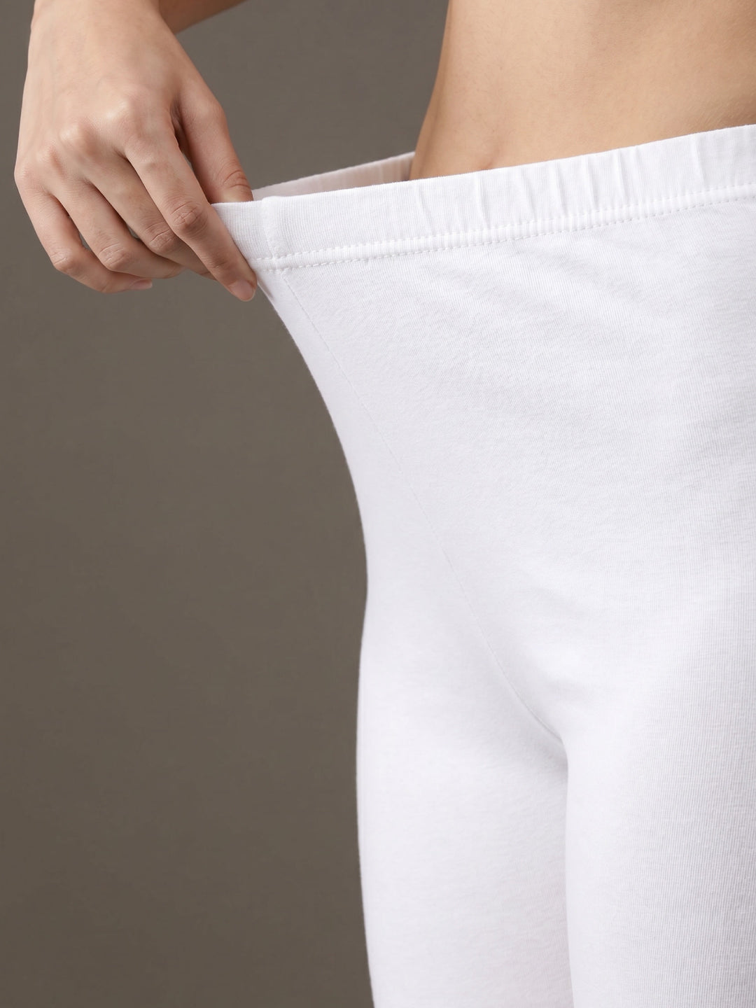 White Cotton Stretch Churidar
