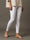 White Cotton Stretch Ankle Length Leggings