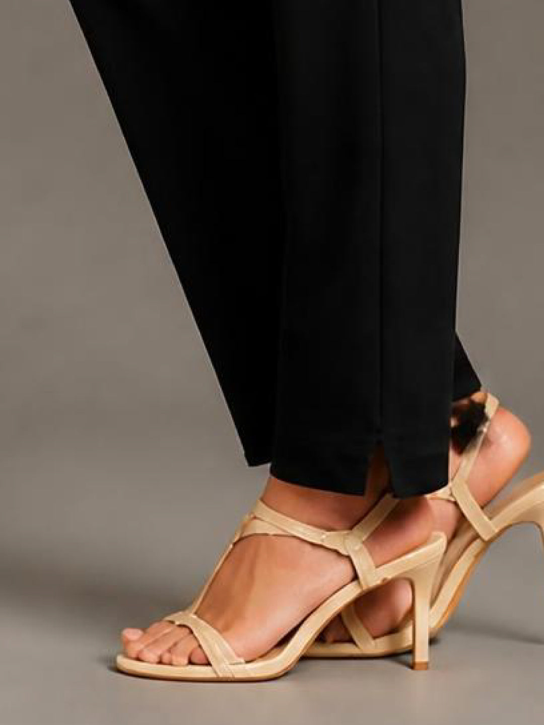 Black Cotton Stretch Kurti Pants