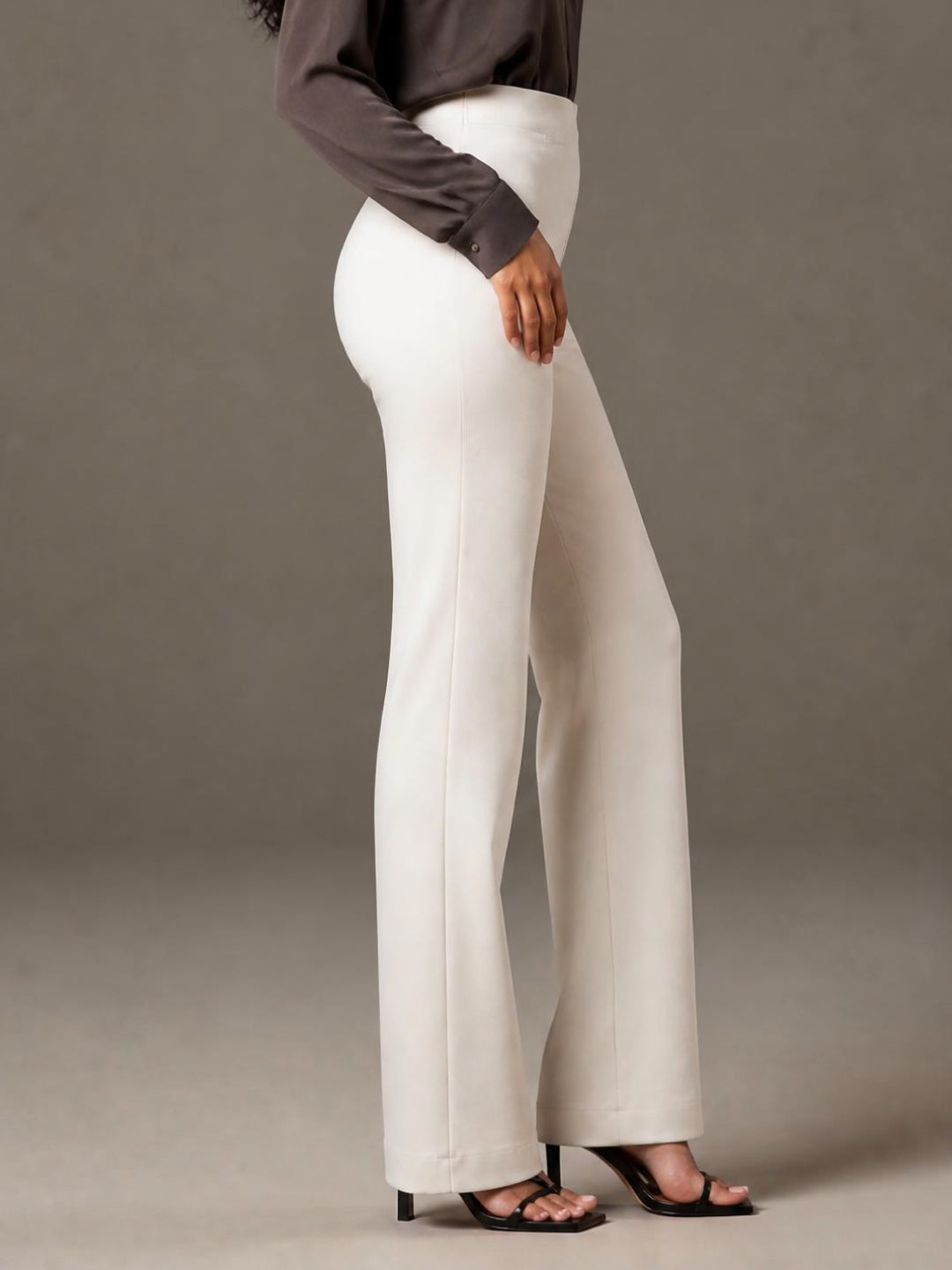 Cream Roma Ponte Flared Pant