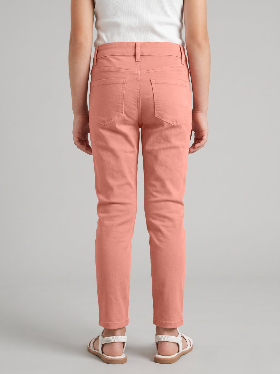 Dusty Pink Cotton Poly Stretch Super Stretch Jeggings