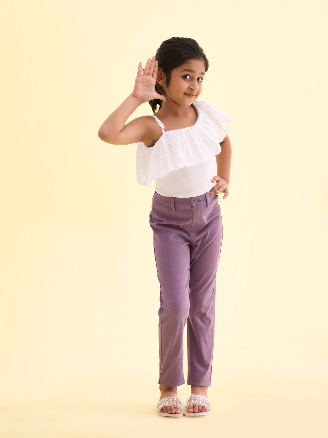 Dusty Voilet Cotton Poly Stretch Super Stretch Jeggings