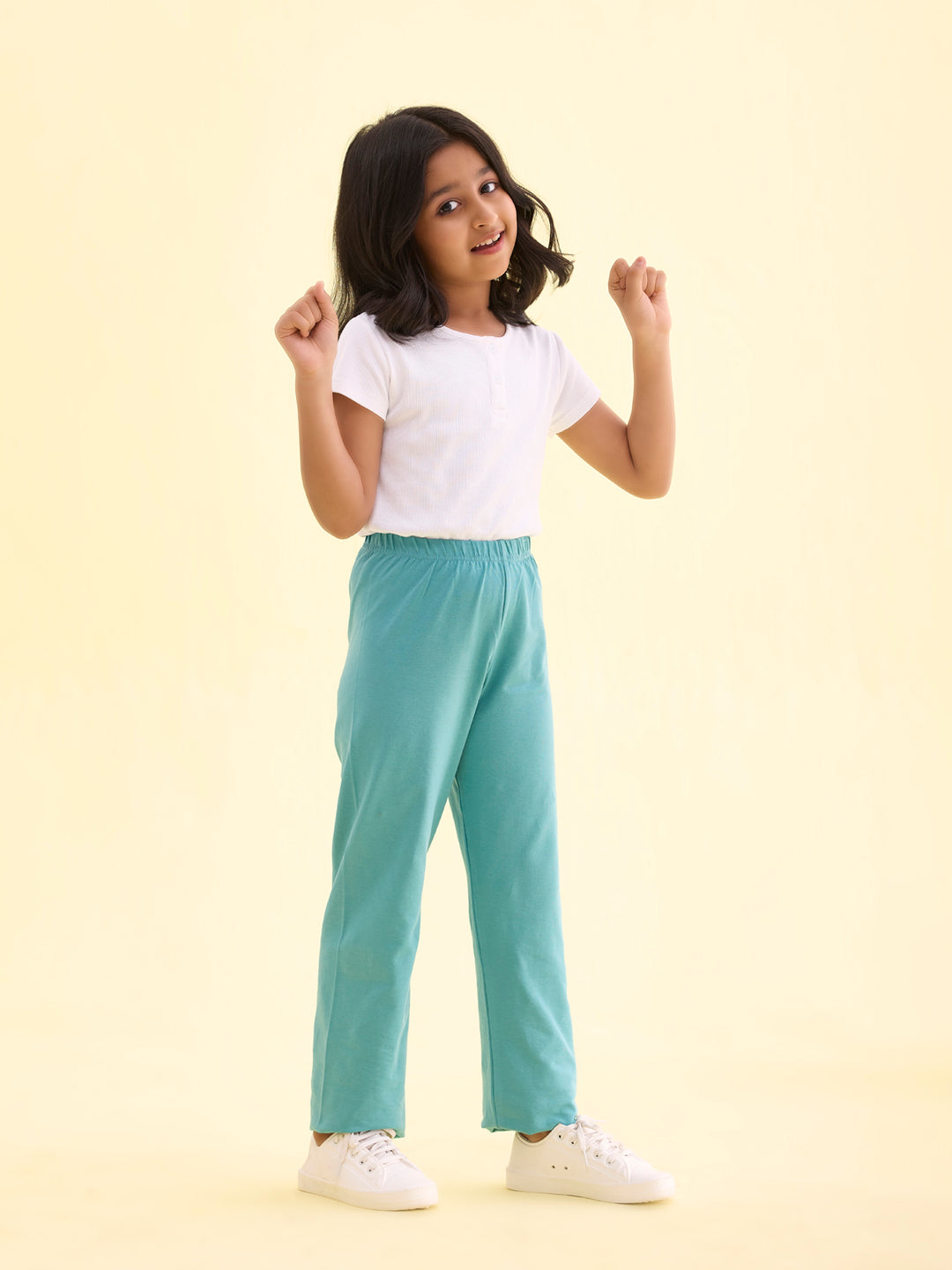 Light Mint Cotton Stretch Track Pant