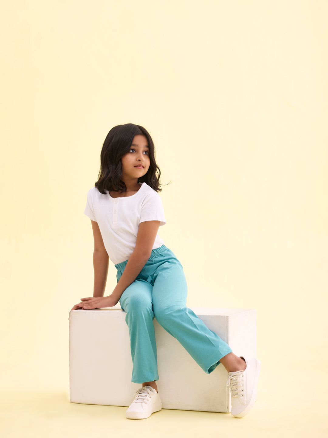 Light Mint Cotton Stretch Track Pant