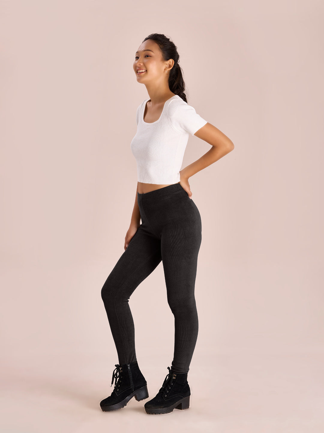 Black Velour Ultra Warm Leggings