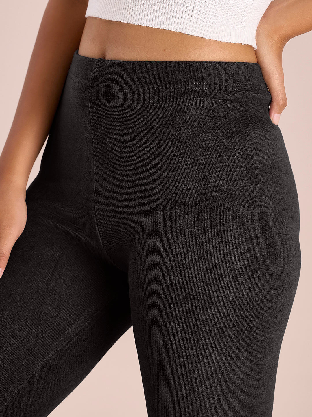 Black Velour Ultra Warm Leggings