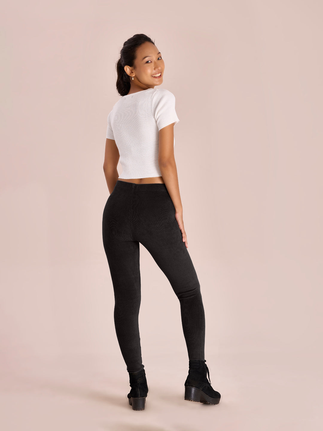 Black Velour Ultra Warm Leggings