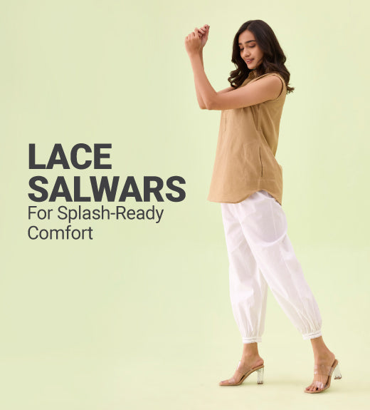 5. Lace Salwars for Splash-Ready Comfort