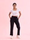 Black Cotton Knit Lounge Pants