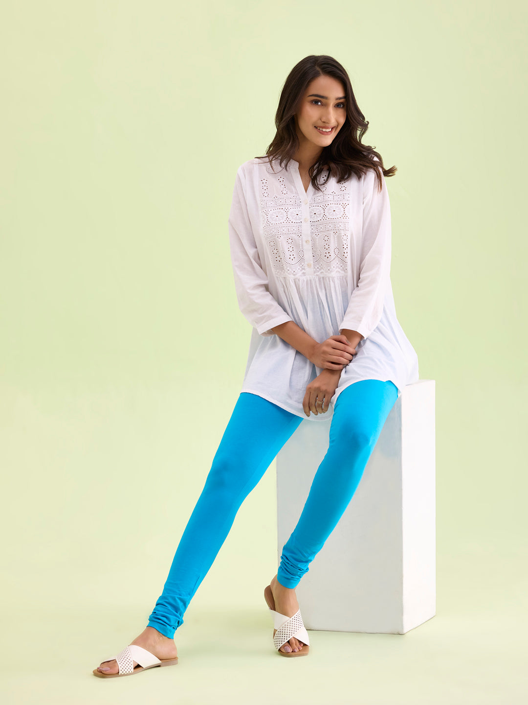 Firozee Cotton Stretch Churidar