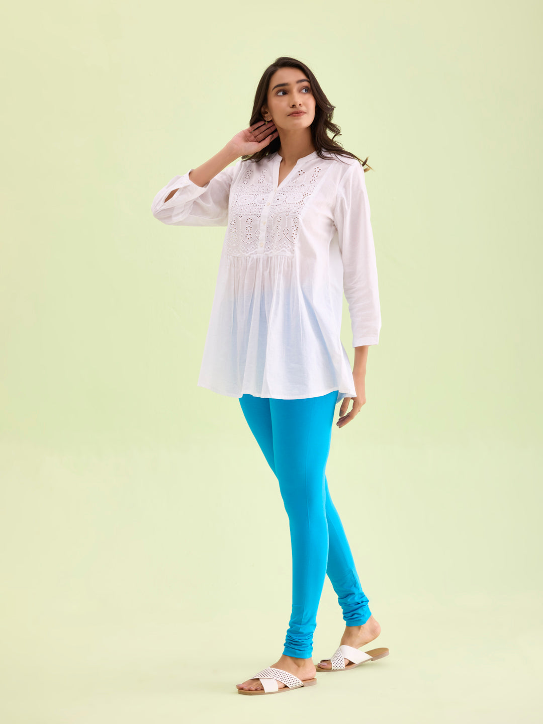 Firozee Cotton Stretch Churidar