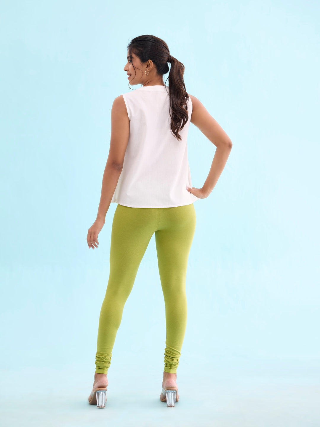 Light Pista Cotton Stretch Churidar