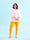 Saffron Cotton Stretch Churidar