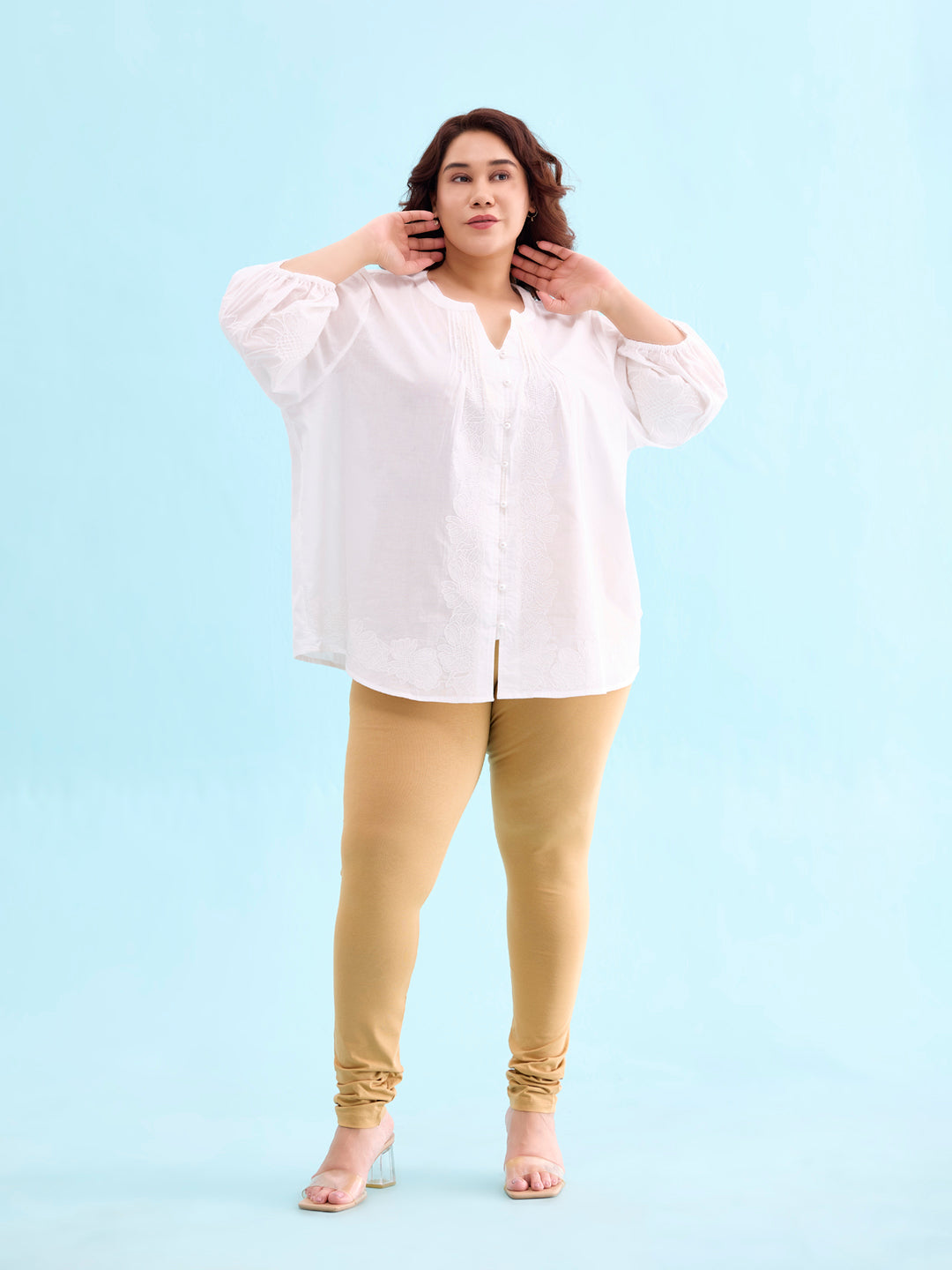 Wheat Cotton Stretch Churidar