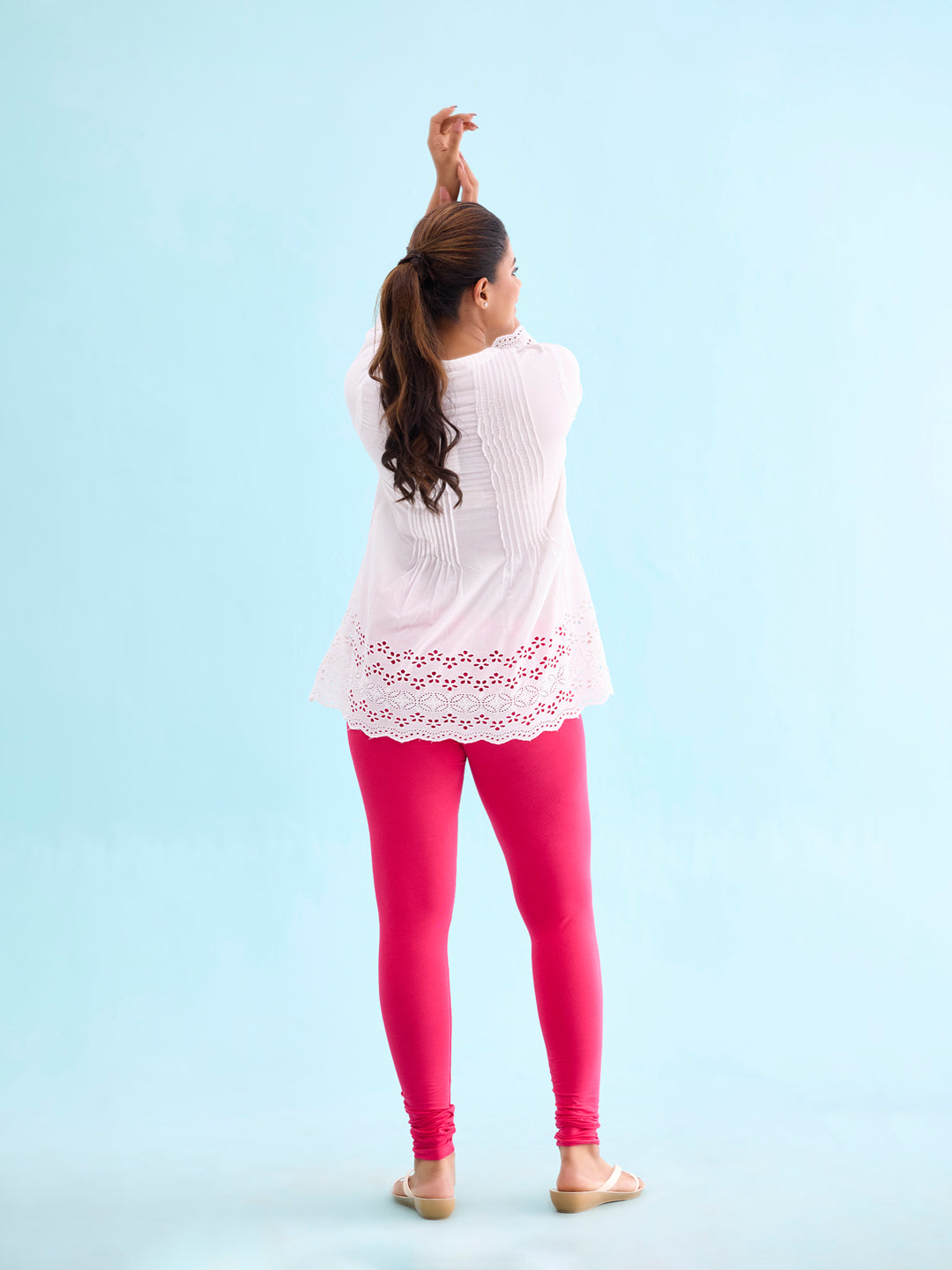 Young Fuchsia Cotton Stretch Churidar