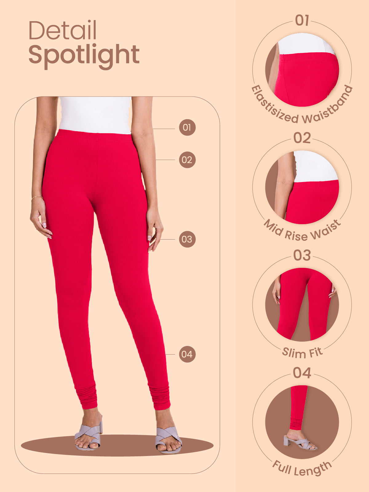 Dark Pink Cotton Stretch Churidar