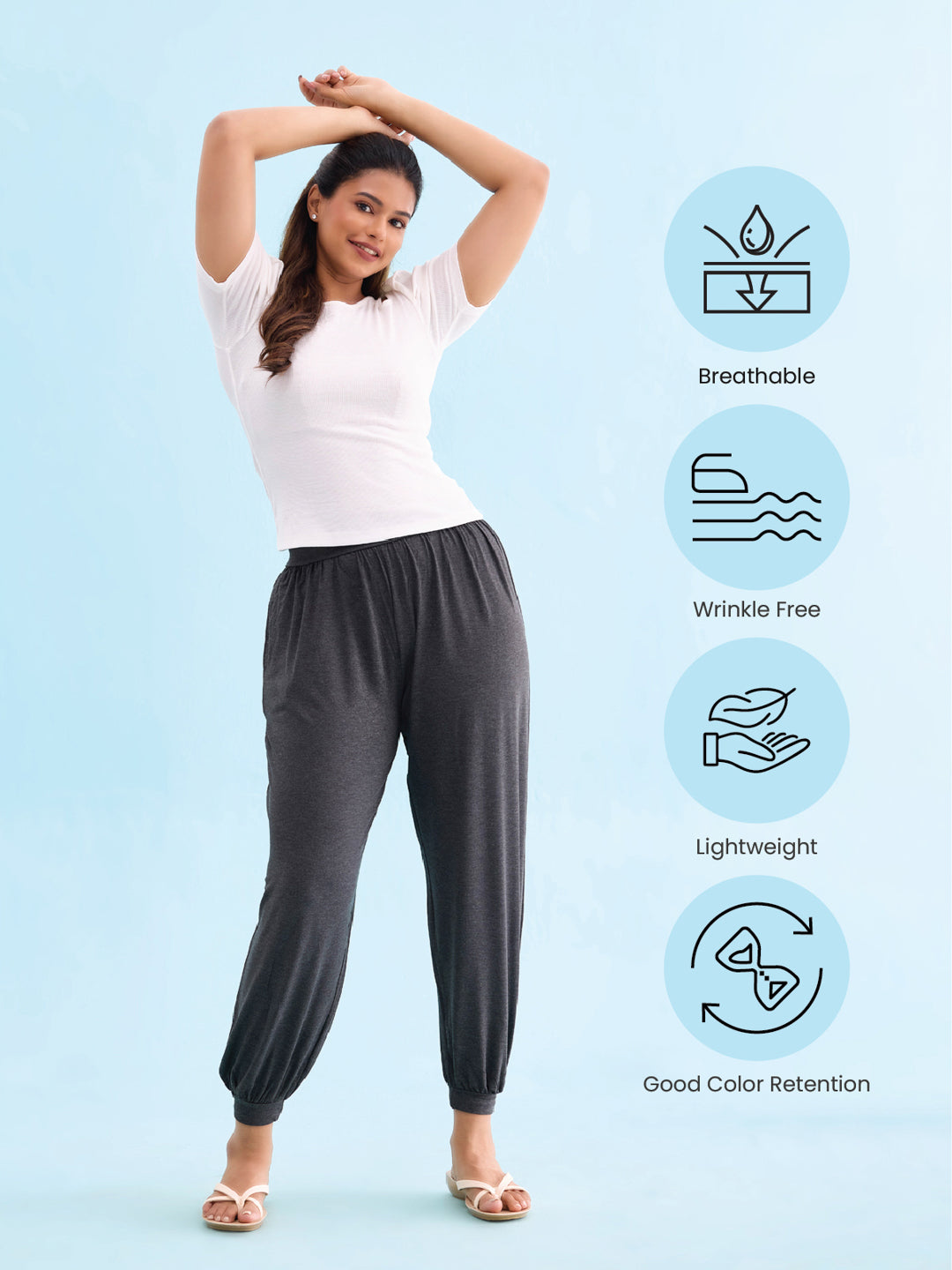 Antra Melanges Viscose Stretch Harems