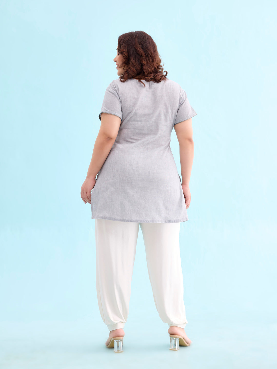 Ecru Viscose Stretch Harems