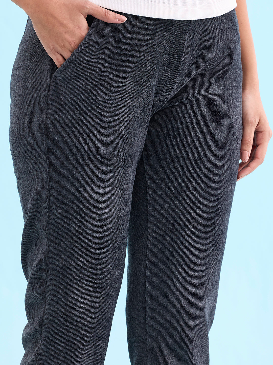 Antra Melanges Cotton Polyester Corduroy Jeggings