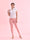 Baby Pink Cotton Stretch Ankle Length Leggings