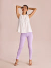 Lavender Cotton Stretch Ankle Length Leggings