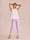 Lavender Cotton Stretch Ankle Length Leggings