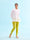 Lime Cotton Stretch Ankle Length Leggings