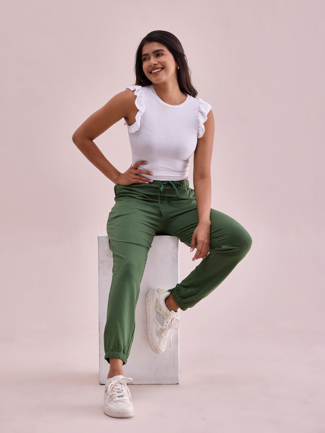 Evergreen Cotton Stretch Casual Joggers