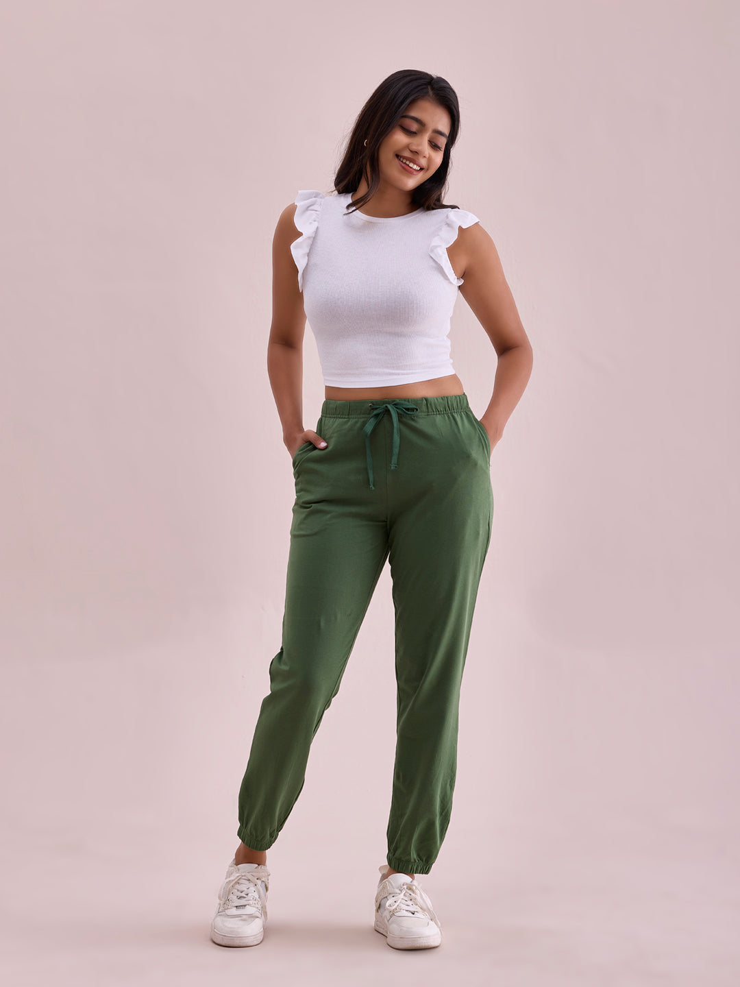 Evergreen Cotton Stretch Casual Joggers