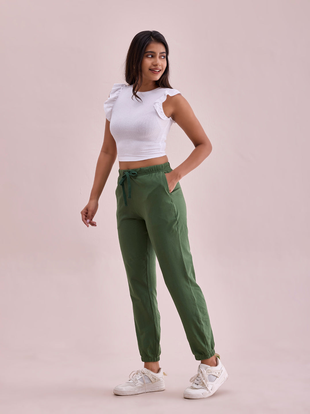 Evergreen Cotton Stretch Casual Joggers