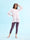 Purple Cotton Stretch Cropped Leggings