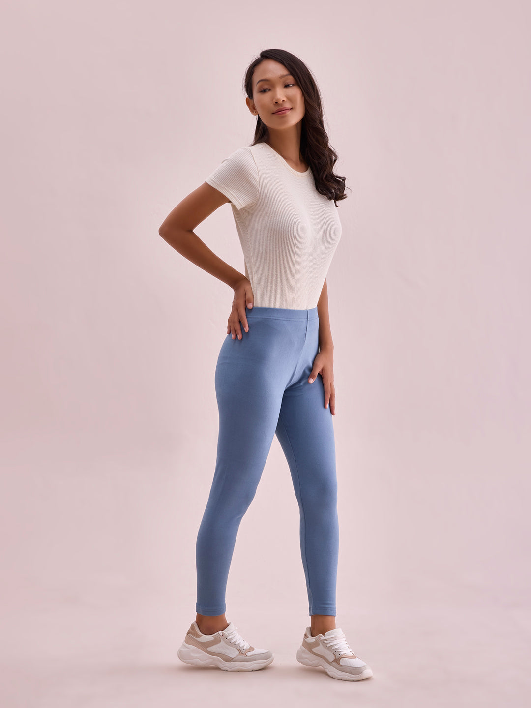 Blue Warm Suede Leggings