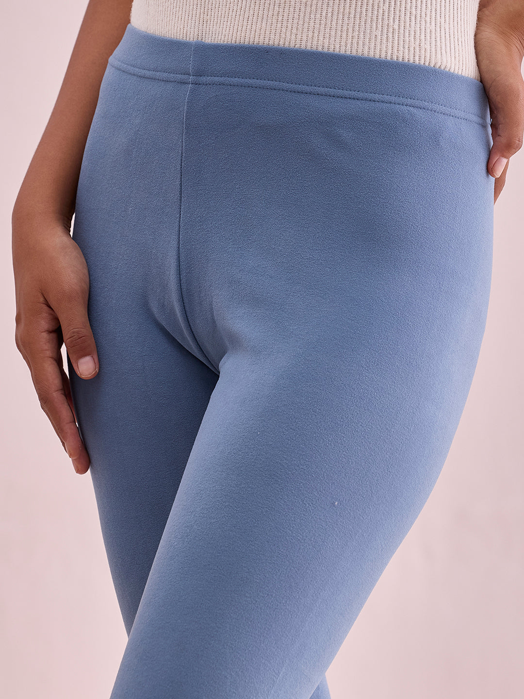 Blue Warm Suede Leggings