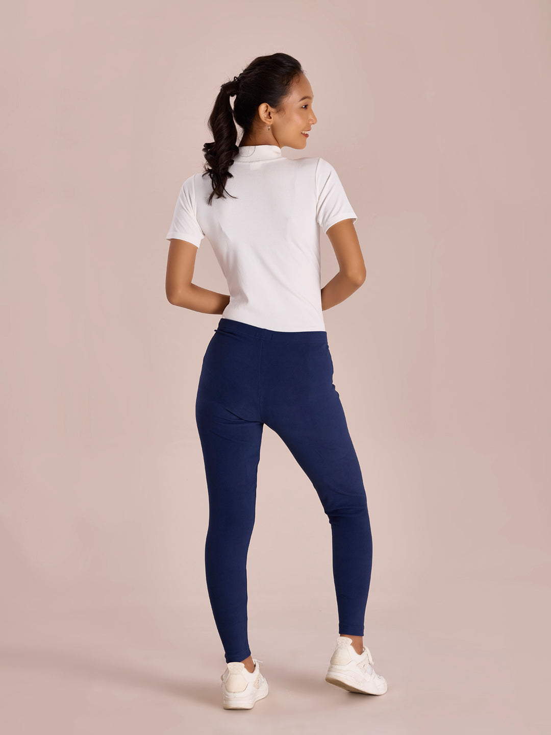 Navy Warm Suede Leggings