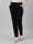 Black Cotton Stretch Kurti Pants