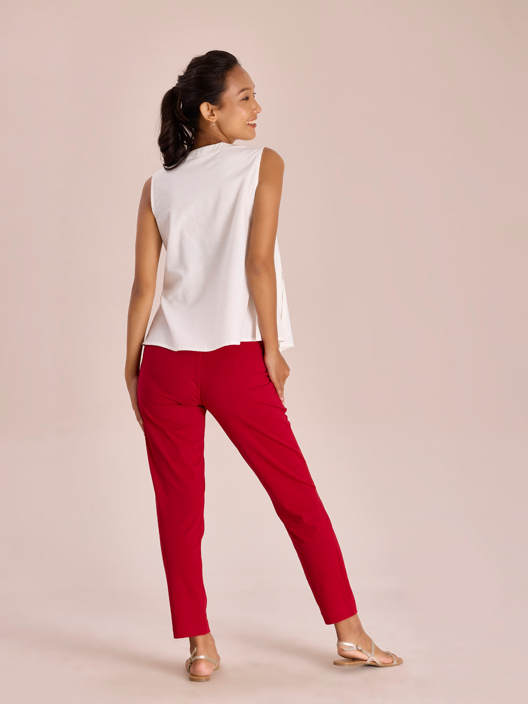 Cherry Cotton Stretch Kurti Pants