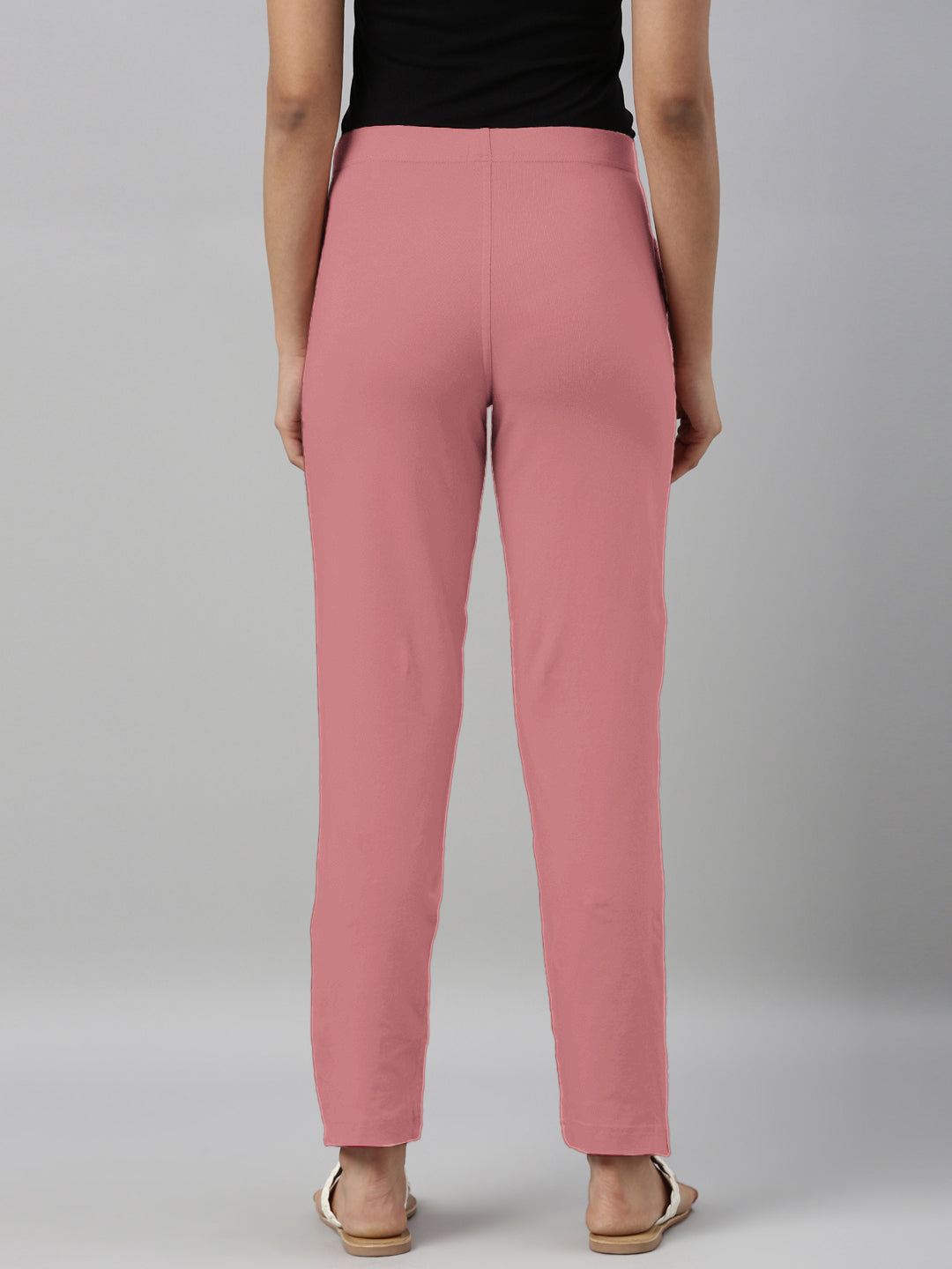 Dusty Rose Cotton Stretch Kurti Pants