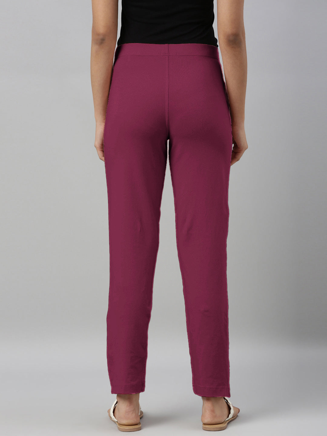 Medium Violet Cotton Stretch Kurti Pants
