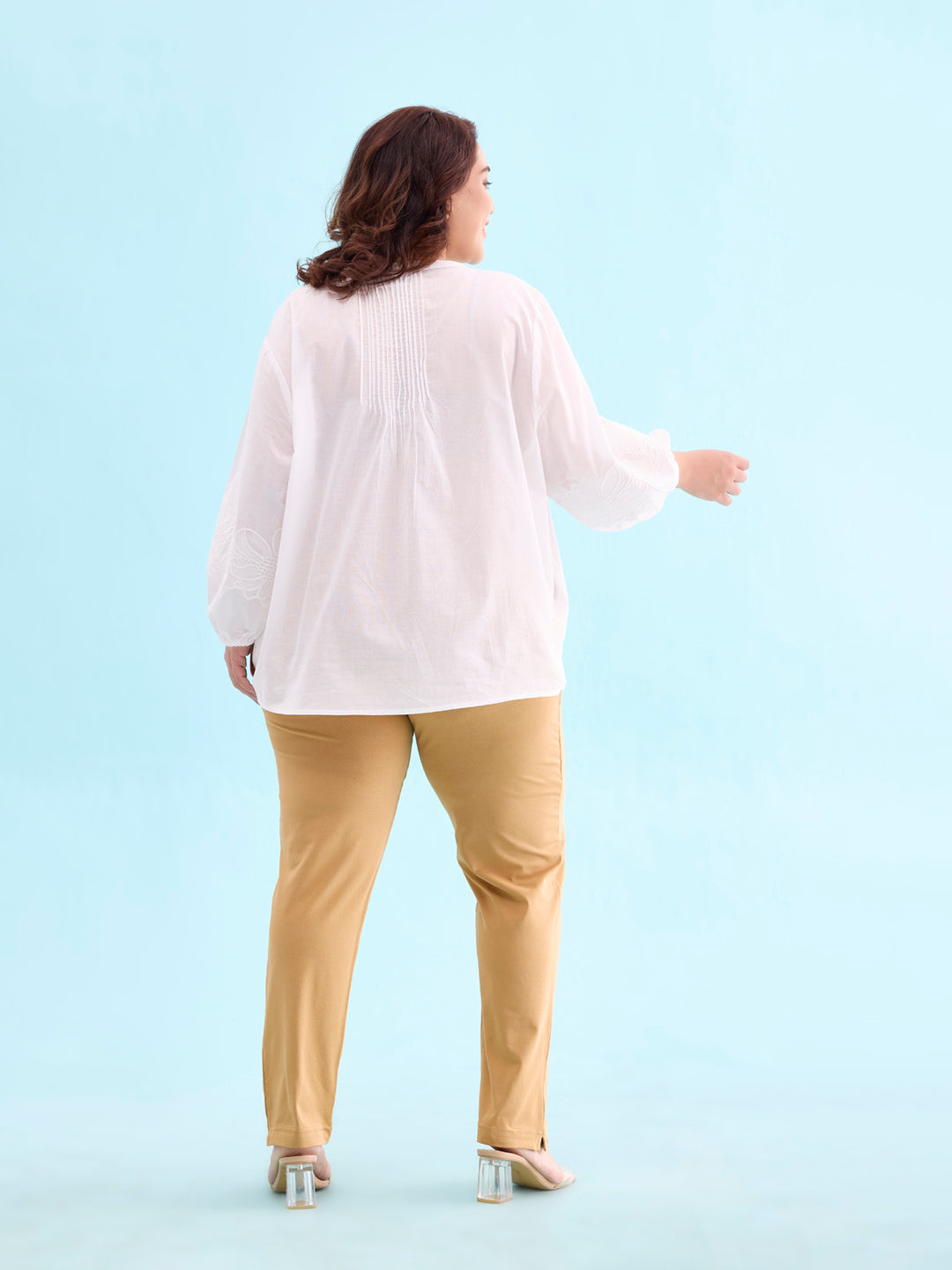 Wheat Cotton Stretch Kurti Pants