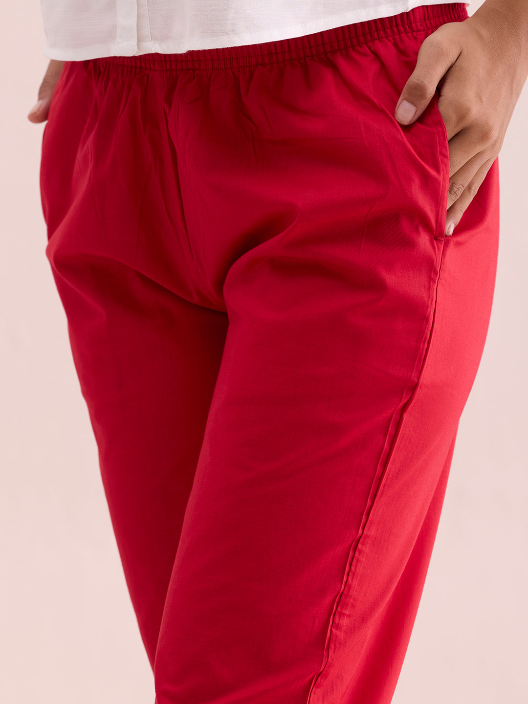 Cherry Cotton Cambric Cotton Pants