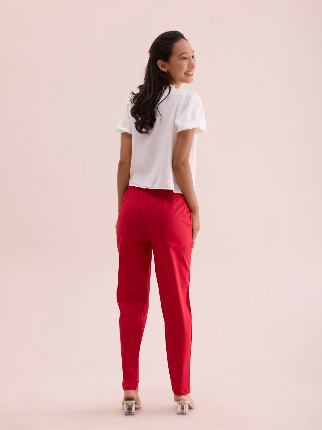 Cherry Cotton Cambric Cotton Pants