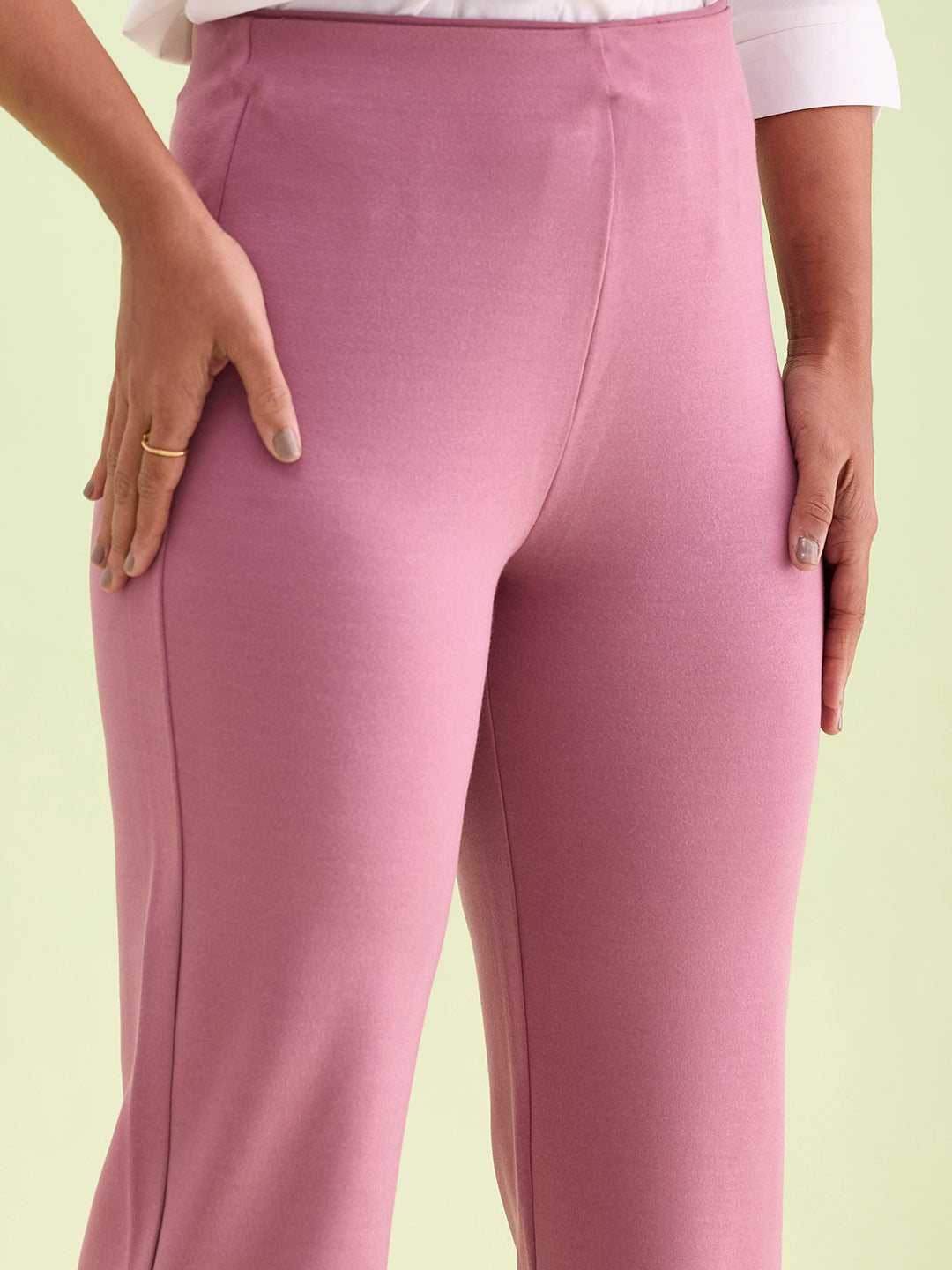 Rusty Pink Roma Ponte Flared Pant