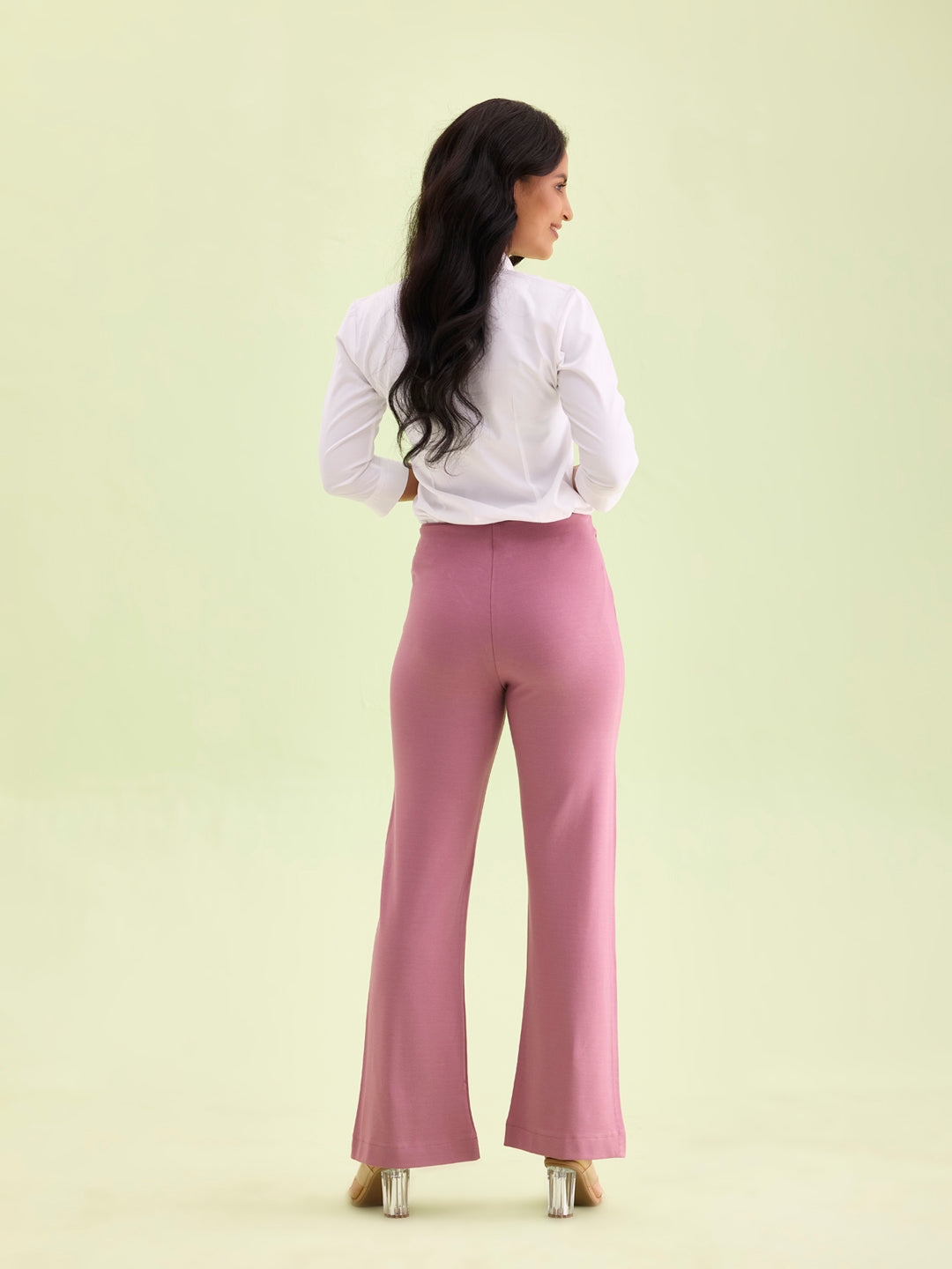 Rusty Pink Roma Ponte Flared Pant