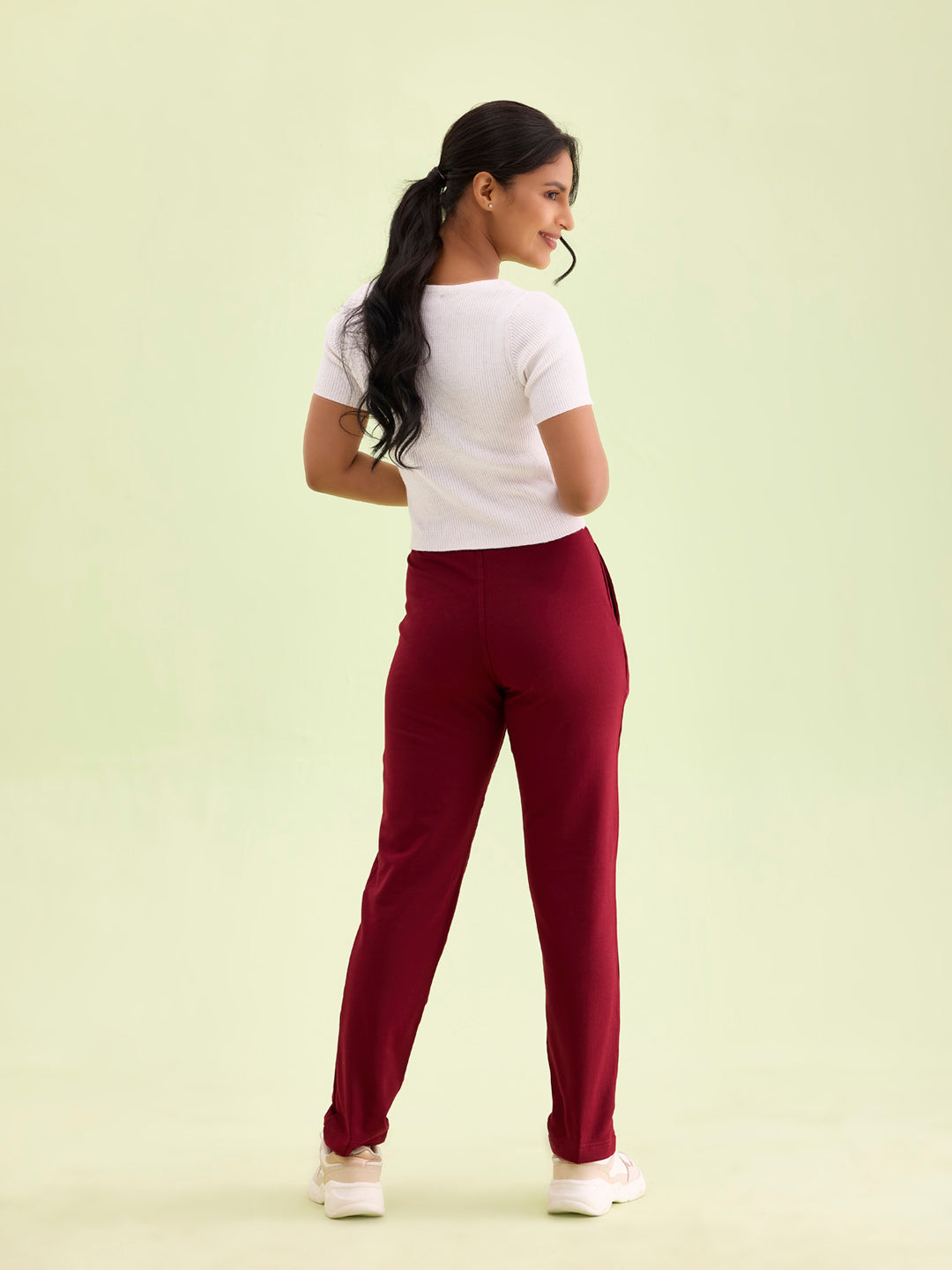 Maroon Fleece Warm Kurti Pants