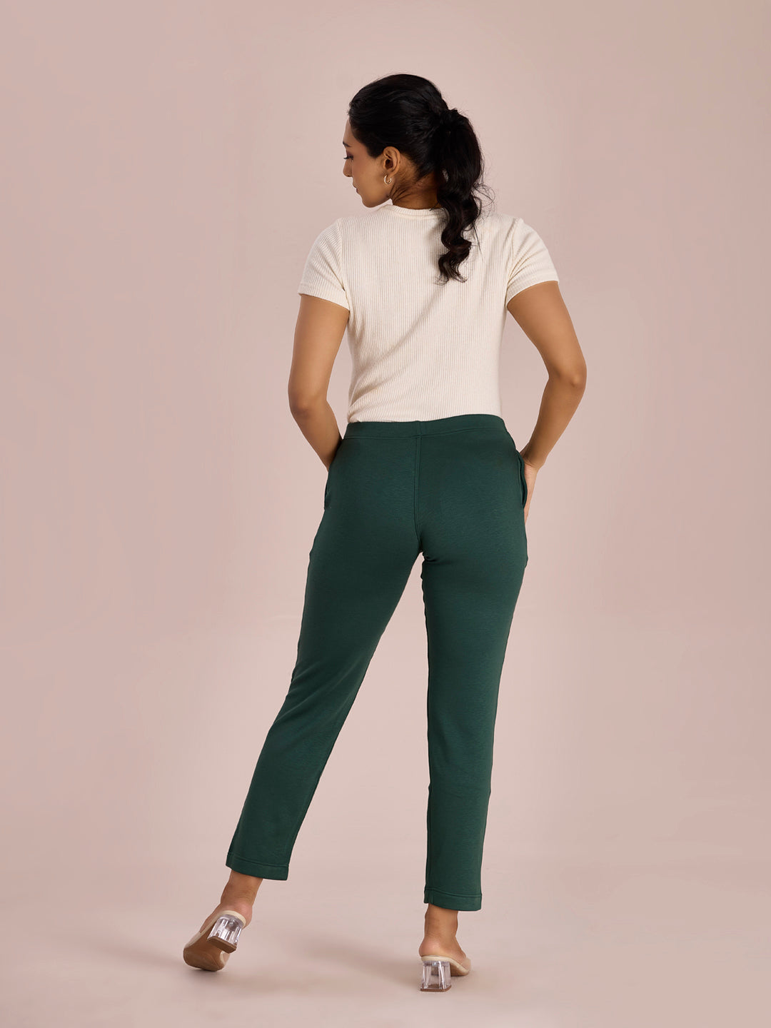 Bottle Green Fleece Ultra Warm Kurti Pant