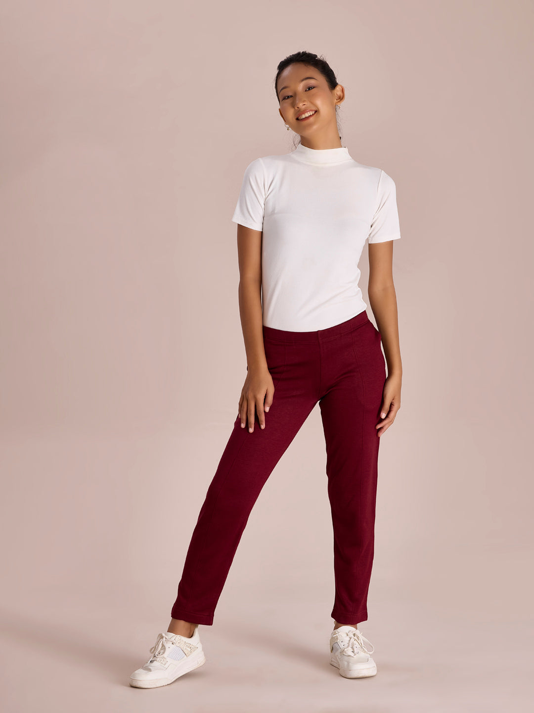 Maroon Fleece Ultra Warm Kurti Pant